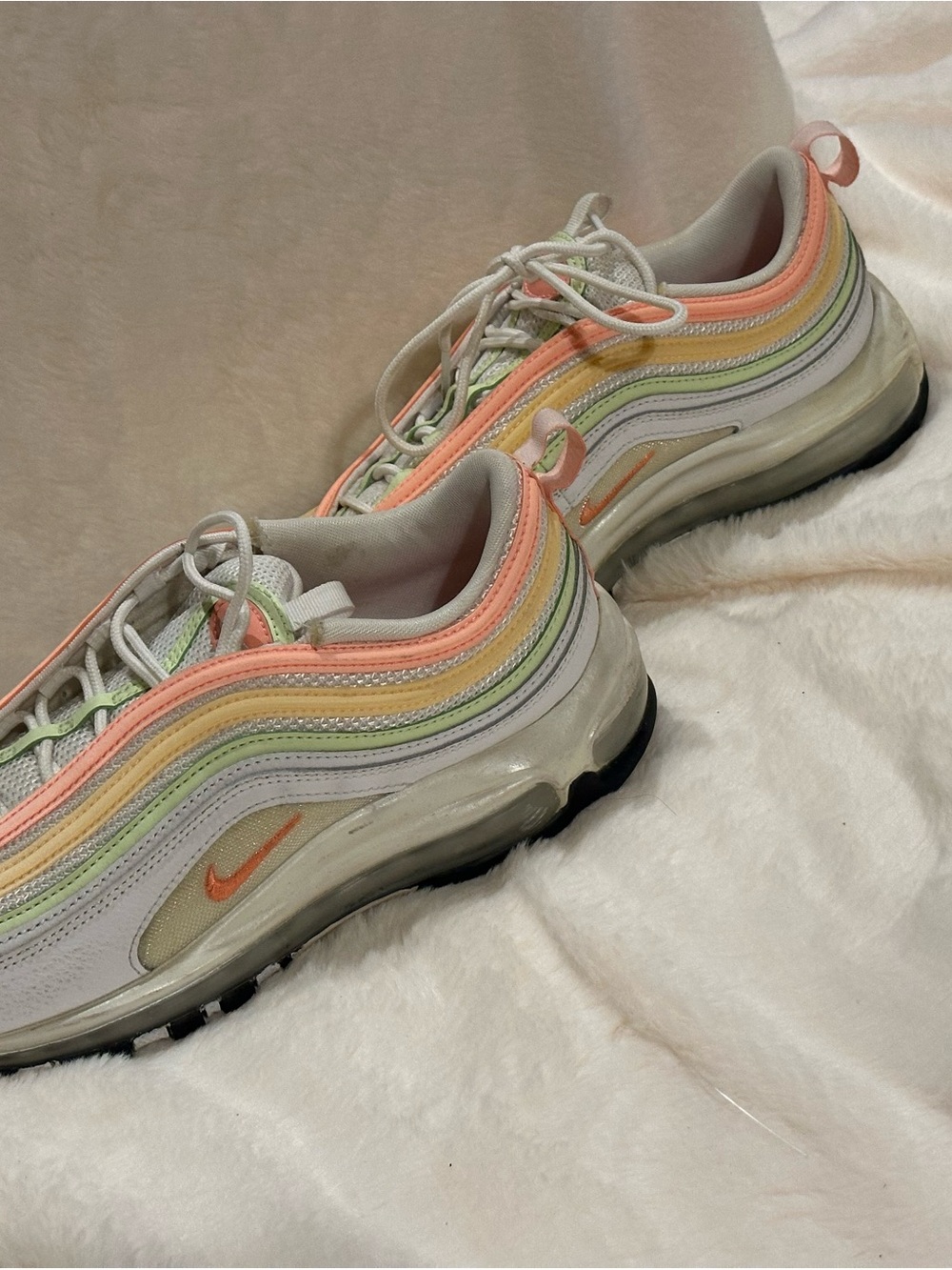 Nike Women's Pastel Wave Runner Sneakers in Peach, Mint & Lemon - Picture 6 of 7